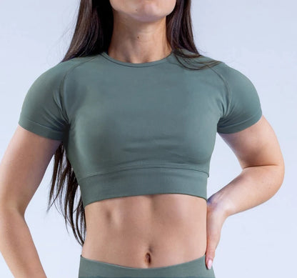 Impact Short Sleeve Crop Top